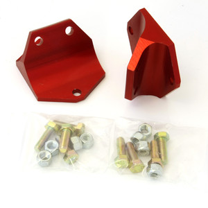 Classic Mini Anodised Alloy Solid Front Subframe Rear Mounts Pair