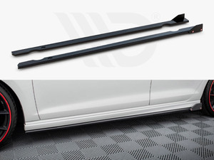 Maxton Design Volkswagen Golf MK7 R / R-Line (2013-2016) Side Skirts Diffusers V3 + Flaps - Gloss Black Maxton Design Volkswagen Golf MK7 R / R-Line (2013-2016) Side Skirts Diffusers V3 + Flaps - Gloss Black