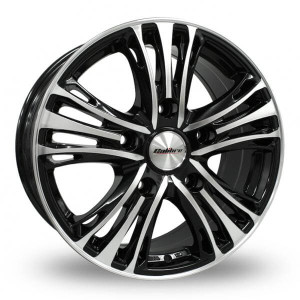 Calibre Odyssey - 18 inch X 7.5" - 5x160 - 5 Stud Ford Transit Custom - Black / Polished Face - SET OF 4 Calibre Odyssey - 18 inch X 7.5" - 5x160 - 5 Stud Ford Transit Custom - Black / Polished Face - SET OF 4