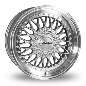 Calibre Vintage - 19 inch X 8.5" - 5x112 / 5x100 - ET35 - VAG Models - Silver / Polished Lip - SET OF 4 Calibre Vintage - 19 inch X 8.5" - 5x112 / 5x100 - ET35 - VAG Models - Silver / Polished Lip - SET OF 4
