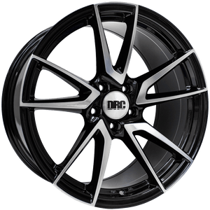 DRC DLA - 19 inch X 8.5" - 5x112 - ET45 - Black / Polished Face - SET OF 4 DRC DLA - 19 inch X 8.5" - 5x112 - ET45 - Black / Polished Face - SET OF 4