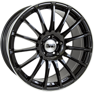 DRC Rapide - 18 inch X 8" - 5x108 - Ford Transit Connect - Gloss Black / Polished Face - SET OF 4 DRC Rapide - 18 inch X 8" - 5x108 - Ford Transit Connect - Gloss Black / Polished Face - SET OF 4