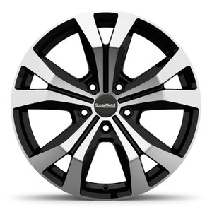 Supermetal Bullet - 18 inch X 8" - 5 x 120 ET50 - Gloss Black / Polished - VW Transporter T5 / T6 - SET OF 4 Supermetal Bullet - 18 inch X 8" - 5 x 120 ET50 - Gloss Black / Polished - VW Transporter T5 / T6 - SET OF 4