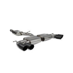 Scorpion Cat Back Resonated (Non Valved) Exhaust System 3.15" with Black Daytona Tailpipes for Audi S3 2.0T (8V) Non GPF Model | 3 Door / Sportback | 2013-2020 Facelift Scorpion Cat Back Resonated (Non Valved) Exhaust System 3.15" with Black Daytona Tailpipes for Audi S3 2.0T (8V) Non GPF Model | 3 Door / Sportback | 2013-2020 Facelift