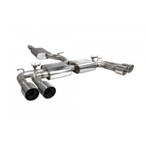 Scorpion Cat Back Resonated (Valved) Exhaust System 3.15" with Polished Daytona Tailpipes for Audi S3 2.0T (8V) Non GPF | Saloon | 2013-2020 Facelift Scorpion Cat Back Resonated (Valved) Exhaust System 3.15" with Polished Daytona Tailpipes for Audi S3 2.0T (8V) Non GPF | Saloon | 2013-2020 Facelift