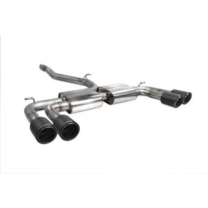 Scorpion Cat Back Non Resonated (Non Valved) Exhaust System 3.15" with Ascari Carbon Fibre Tailpipes for Audi S3 2.0T (8V) Non GPF | Saloon | 2013-2020 Facelift Scorpion Cat Back Non Resonated (Non Valved) Exhaust System 3.15" with Ascari Carbon Fibre Tailpipes for Audi S3 2.0T (8V) Non GPF | Saloon | 2013-2020 Facelift