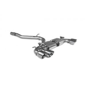 Scorpion GPF Back Non Resonated (Valved) Exhaust System 3.15" with Polished Daytona Tailpipes for Audi S3 2.0T (8Y) Quattro GPF Model | Sportback | 2020+ Scorpion GPF Back Non Resonated (Valved) Exhaust System 3.15" with Polished Daytona Tailpipes for Audi S3 2.0T (8Y) Quattro GPF Model | Sportback | 2020+