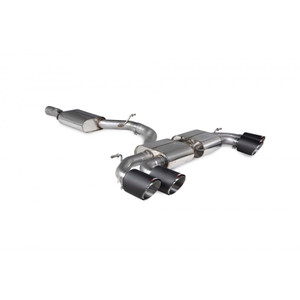 Scorpion Cat Back Resonated (Non Valved) Exhaust System 3.15" with Ascari Carbon Fibre Tailpipes for Audi S3 2.0T (8Y) Quattro Non GPF Model | Sportback | 2020+ ROW Scorpion Cat Back Resonated (Non Valved) Exhaust System 3.15" with Ascari Carbon Fibre Tailpipes for Audi S3 2.0T (8Y) Quattro Non GPF Model | Sportback | 2020+ ROW