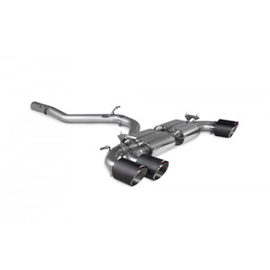 Scorpion Cat Back Non Resonated (Valved) Exhaust System 3.15" with Ascari Carbon Fibre Tailpipes for Audi S3 2.0T (8Y) Quattro Non GPF Model | Sportback | 2020+ ROW Scorpion Cat Back Non Resonated (Valved) Exhaust System 3.15" with Ascari Carbon Fibre Tailpipes for Audi S3 2.0T (8Y) Quattro Non GPF Model | Sportback | 2020+ ROW