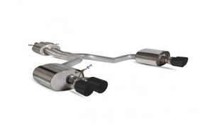 Scorpion Half Exhaust System (Resonated) 2.5" with Black Daytona Tailpipes for S4 (B8 / B8.5) 3.0 TSFI V6 Quattro | Saloon / Avant | 2009-2016