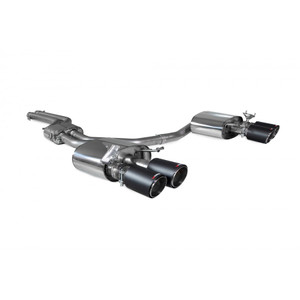 Scorpion Half Exhaust System Resonated (Valved) 2.5" with Ascari Carbon Fibre Tailpipes for Audi S4 B9 3.0T V6 Quattro | Avant / Saloon | 2017-2019 Non GPF Models Scorpion Half Exhaust System Resonated (Valved) 2.5" with Ascari Carbon Fibre Tailpipes for Audi S4 B9 3.0T V6 Quattro | Avant / Saloon | 2017-2019 Non GPF Models
