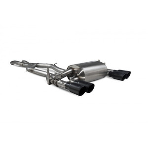 Scorpion Cat Back Non Resonated (Valved) Exhaust System 2.75" with Black Daytona Tailpipes for BMW M3 (F80) | 2014-2018 | Non GPF Models Scorpion Cat Back Non Resonated (Valved) Exhaust System 2.75" with Black Daytona Tailpipes for BMW M3 (F80) | 2014-2018 | Non GPF Models