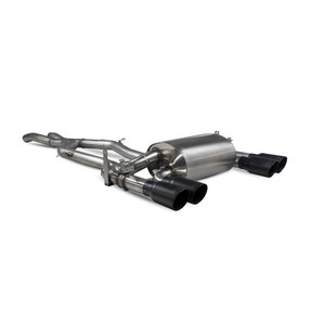 Scorpion Cat Back Non Resonated (Valved) Exhaust System 2.75" with Black Daytona Tailpipes for BMW M4 (F83 / F83) | 2014-2018 | Non GPF Models Scorpion Cat Back Non Resonated (Valved) Exhaust System 2.75" with Black Daytona Tailpipes for BMW M4 (F83 / F83) | 2014-2018 | Non GPF Models