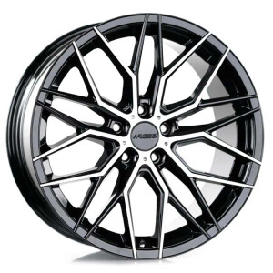 Arceo Wheels Valencia (TUV) | 18 inch x 8 | 5x108 | ET45 | Black Diamond Cut | Ford / Jaguar Fitment (5 Stud) | SET OF 4 | ARC-694