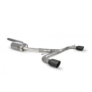 Scorpion Predator (Loud) Cat Back Resonated Exhaust System 3" with Black Daytona Tailpipes for Volkswagen Scirocco R 2.0TSI | 2009-2017 Scorpion Predator (Loud) Cat Back Resonated Exhaust System 3" with Black Daytona Tailpipes for Volkswagen Scirocco R 2.0TSI | 2009-2017