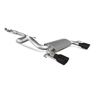 Scorpion Cat Back Resonated Exhaust System 3" with Black Daytona Tailpipes for Vauxhall Corsa E VXR | 2015-2018 Scorpion Cat Back Resonated Exhaust System 3" with Black Daytona Tailpipes for Vauxhall Corsa E VXR | 2015-2018