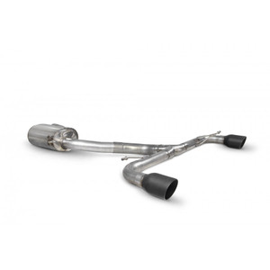 Scorpion Predator (Loud) Cat Back Resonated Exhaust System 3" with Black Daytona Tailpipes for Volkswagen Golf GTI MK6 | 2009-2013 Scorpion Predator (Loud) Cat Back Resonated Exhaust System 3" with Black Daytona Tailpipes for Volkswagen Golf GTI MK6 | 2009-2013