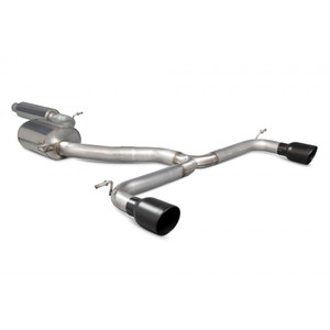 Scorpion Cat Back Resonated Exhaust System 3" with Black Daytona Tailpipes for Volkswagen Golf GTI MK7 including Clubsport / Clubsport S | 2013-2016 Scorpion Cat Back Resonated Exhaust System 3" with Black Daytona Tailpipes for Volkswagen Golf GTI MK7 including Clubsport / Clubsport S | 2013-2016