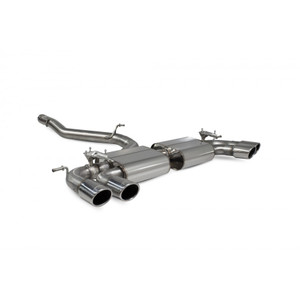 Scorpion Cat / GPF Back Non Resonated (Valved) Exhaust System 3.15" with Polished Monaco Tailpipes for Volkswagen Golf R MK7.5 | 2017-2020 Scorpion Cat / GPF Back Non Resonated (Valved) Exhaust System 3.15" with Polished Monaco Tailpipes for Volkswagen Golf R MK7.5 | 2017-2020