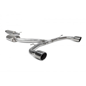 Scorpion GPF Back Resonated Exhaust System 3" with Polished Indy Tailpipes for Volkswagen Golf MK8 / MK8.5 GTI | GPF Models | 2020-2025 Scorpion GPF Back Resonated Exhaust System 3" with Polished Indy Tailpipes for Volkswagen Golf MK8 / MK8.5 GTI | GPF Models | 2020-2025
