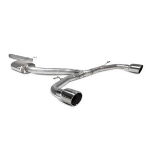 Scorpion GPF Back Non Resonated Exhaust System 3" with Polished Indy Tailpipes for Volkswagen Golf MK8 / MK8.5 GTI | GPF Models | 2020-2025 Scorpion GPF Back Non Resonated Exhaust System 3" with Polished Indy Tailpipes for Volkswagen Golf MK8 / MK8.5 GTI | GPF Models | 2020-2025