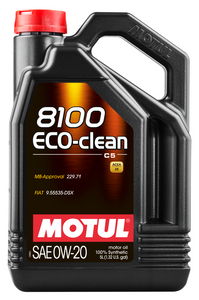 Motul 8100 Eco-Clean C5 0W-20 Engine Oil | ACEA C5 / BMW LL-17 FE+ / MB 229.71 Approved - 5 Litres Motul 8100 Eco-Clean C5 0W-20 Engine Oil | ACEA C5 / BMW LL-17 FE+ / MB 229.71 Approved - 5 Litres