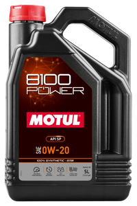Motul 8100 Power 0W-20 Fully Synthetic High Performance Ester Engine Oil - 5 Litres Motul 8100 Power 0W-20 Fully Synthetic High Performance Ester Engine Oil - 5 Litres