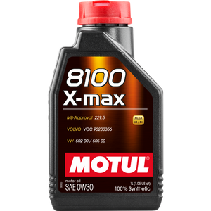Motul 8100 X-max 0W-30 Engine Oil | Mercedes MB 229.5 / Volkswagen VW 502 00 505 00 / Volvo VCC 95200356 Approved - 1 Litre Motul 8100 X-max 0W-30 Engine Oil | Mercedes MB 229.5 / Volkswagen VW 502 00 505 00 / Volvo VCC 95200356 Approved - 1 Litre