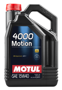 Motul 4000 Motion 15W-40 Engine Oil | ACEA A3 / B3 / API SN Standard - 5 Litres Motul 4000 Motion 15W-40 Engine Oil | ACEA A3 / B3 / API SN Standard - 5 Litres