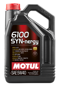 Motul 6100 SYN-nergy 5W-40 Engine Oil | VAG / Mercedes / ACEA A3 / B4 - 5 Litres Motul 6100 SYN-nergy 5W-40 Engine Oil | VAG / Mercedes / ACEA A3 / B4 - 5 Litres
