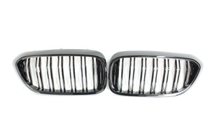 BMW M5 (F90) / 5 Series (G30 / G31) Double Slat Black Grille - BLAK By CT Carbon BMW M5 (F90) / 5 Series (G30 / G31) Double Slat Black Grille - BLAK By CT Carbon