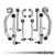 034Motorsport Control Arm Kit, Density Line, Early B5/C5 Audi S4/RS4 & A6/S6/RS6, B5 Passat With Aluminum Uprights