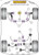 Powerflex Track Front Lower Engine Mount Hybrid Bushes (Large) - Audi A3/S3 MK3 8V 125PS plus (2013-) Multi Link -