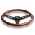 MOMO Indy Heritage Black Steering Wheel -  Mahogany Wood (Street Series)