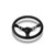MOMO MOD.07 Black Edition Steering Wheel - Black  Premium Microfibre (Street Series)