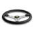 MOMO Prototipo 370MM Silver Steering Wheel - Black Leather (Street Series)