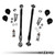 034 Motorsport Track Billet Adjustable Front Sway Bar End Links - BMW E9X M3 & E87 1M