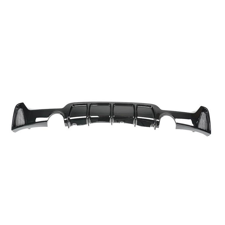 BMW 4 Series F32 / F33 / F36 Gloss Black Dual Exit Exhaust Diffuser - BLAK by CT Carbon