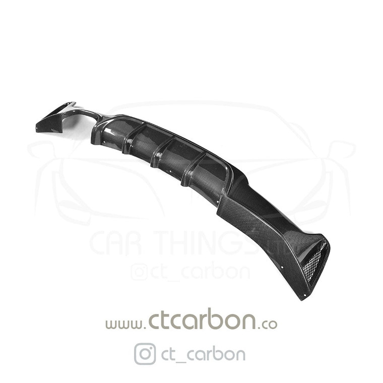 CT Carbon BMW 4 Series F32 / F33 Carbon Fibre Diffuser - MP Style - Twin Left Exhaust