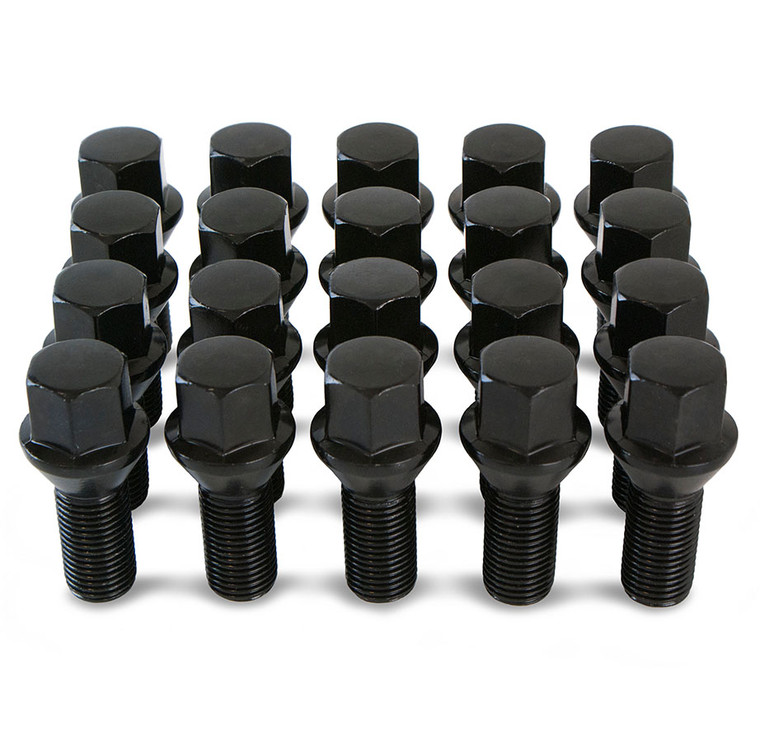 Wheel Fitting Kit + Spigot Rings - Black Bolts/Nuts