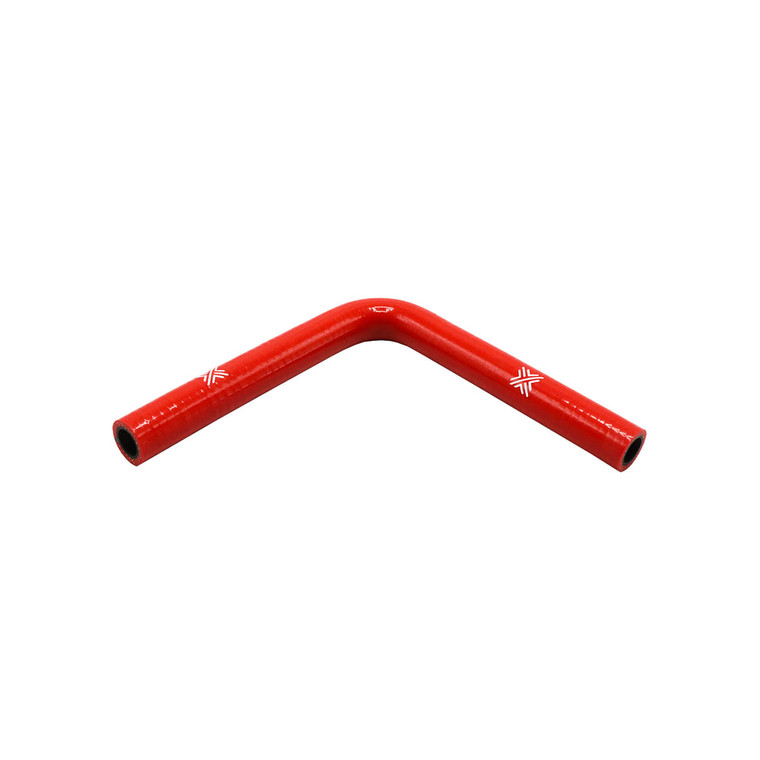 Pipercross Silicone Hose Red - 90 Degree - 12mm Bore - 152mm Leg Length