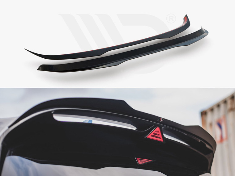 Maxton Spoiler Extension V2 Hyundai i30N MK3 / MK3.5 Facelift Hatchback (2017-) (Gloss Black)