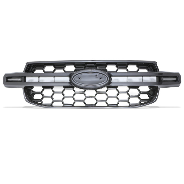 Ford Ranger T9 (2023+) Grey & Black Grille with LED Lights