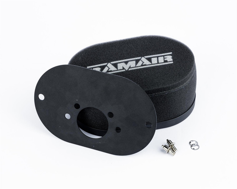 Ramair Carburettor Foam Air Filter with Baseplate to fit SU HS6 (Mini Offset) - 65mm Internal Height