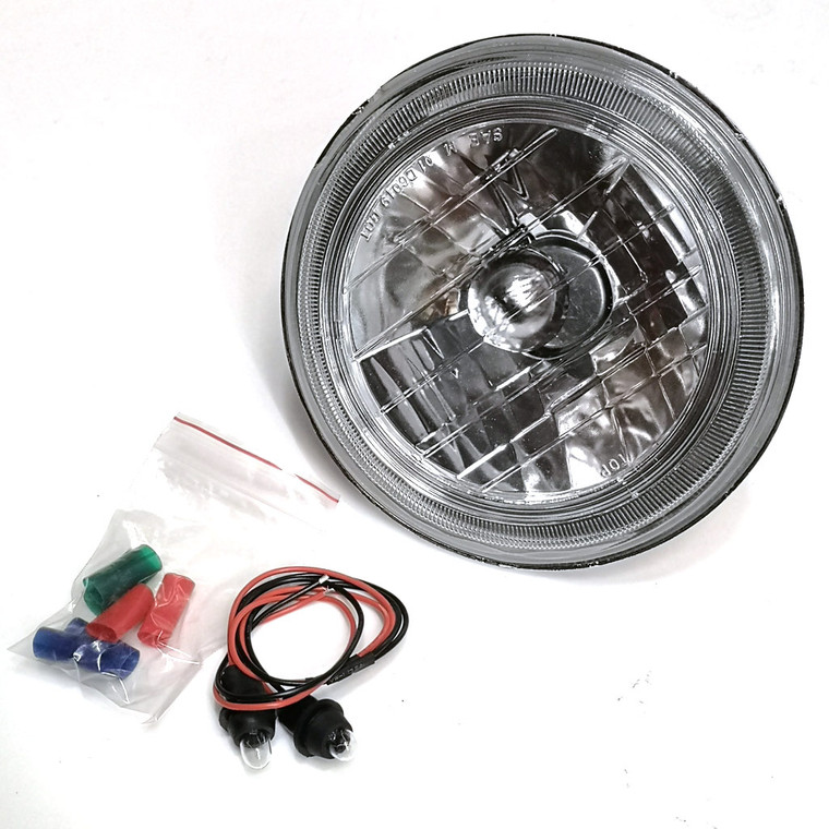 Mini 7" Headlight With Angel Eyes