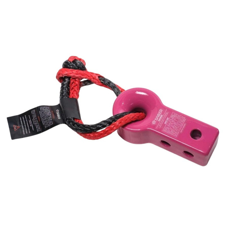 Saber 7075 Alloy Recovery Hitch – Prismatic Pink & 9k Soft Shackle