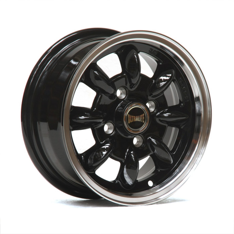 ULTRALITE MINI WHEELS - 12X5J - ET30 - 4X101.6 PCD - GLOSS BLACK POLISHED RIM