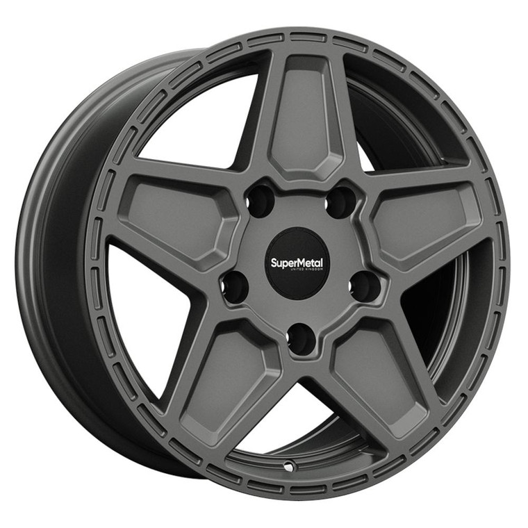 Supermetal Rocket - 18 inch X 8J - 5 x 160 ET45 - Ultra Matt Grey - Ford Transit Custom - SET OF 4