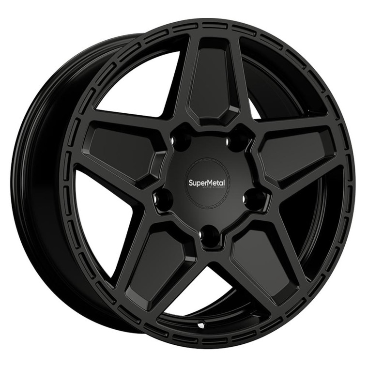 Supermetal Rocket - 20 inch X 8J - 5 x 160 ET50 - Gloss Black - Ford Transit Custom - SET OF 4