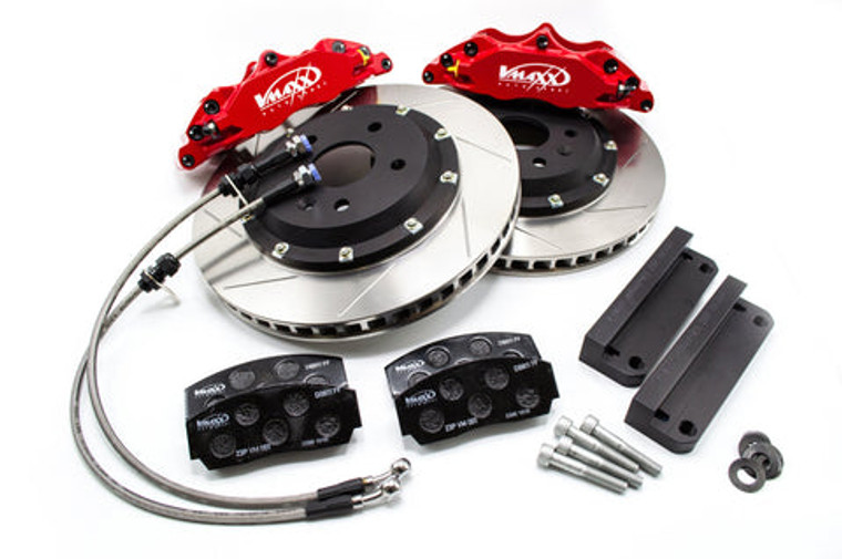 VMaxx Big Brake Kit - 6 Piston - 365mm Disc - Red Forged Calipers for VW Transporter T5 / T6 (T32)